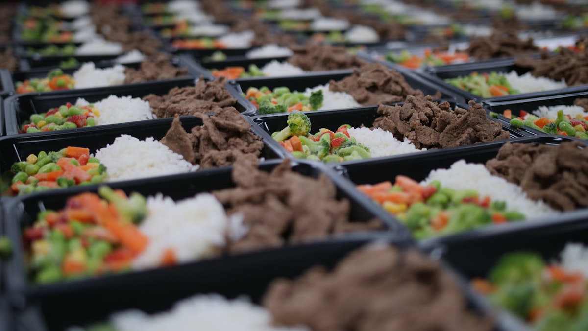 Nutritious meal with fresh vegetables and proteins